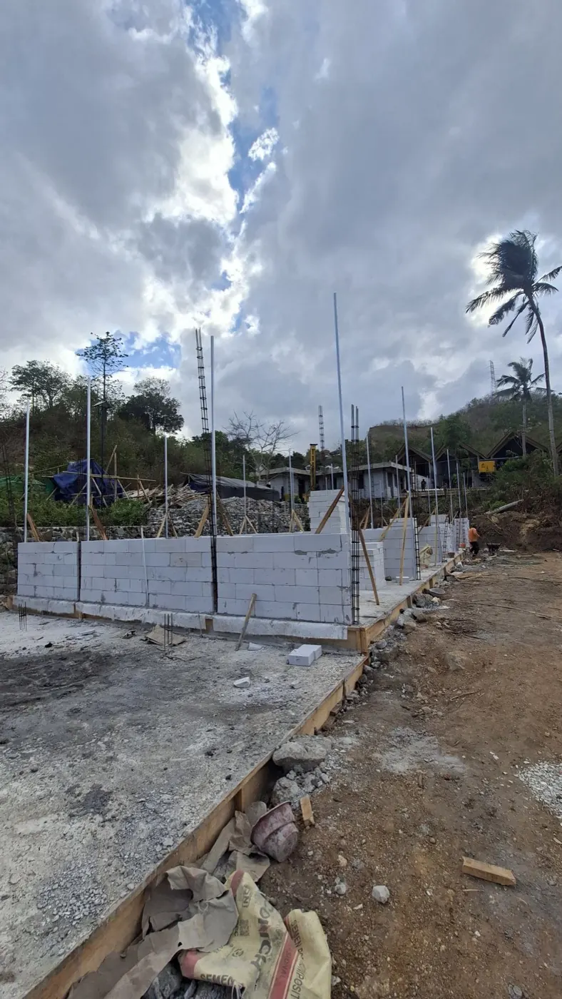 Blockwork walls rising on site, September 2026
